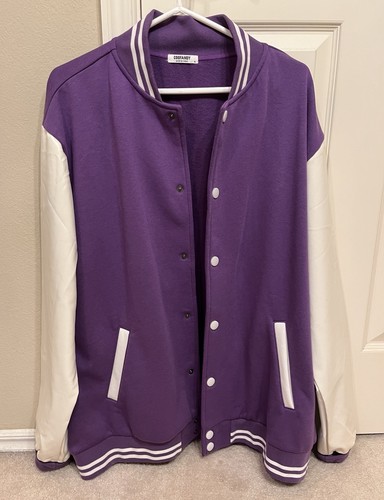 Coofandy purple white - white, varsity
