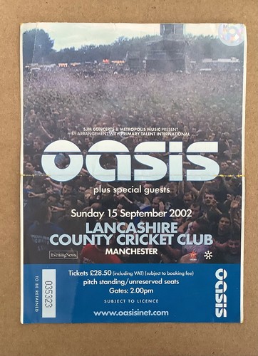 Oasis ticket lancashire - oasis, ticket.