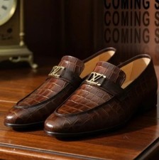 Handmade men brown - , crocodile