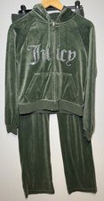 JUICY COUTURE HOODIE TRACK PANTS TRACKSUIT SET SIZE M/L GREEN WOMENS TEENS
