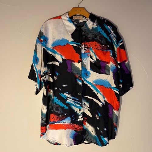 Vintage silk house 80s art - house,