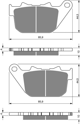 Brake pads rear - pads, for
