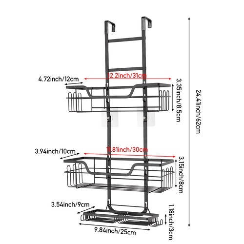 Hanging metal bathroom shelf - metal,