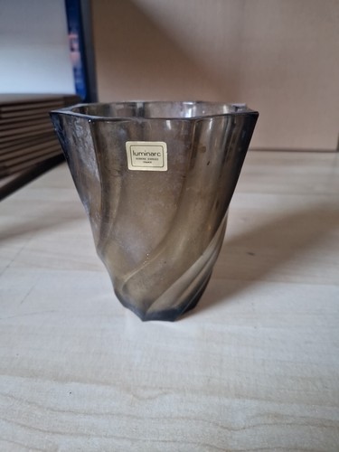 Vintage luminarc smoke glass - vintage,