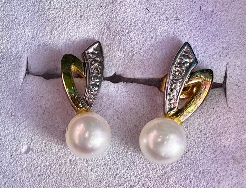 Elegant 9ct gold cultured - elegant,