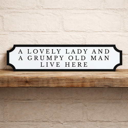 Lovely lady grumpy old man - &,