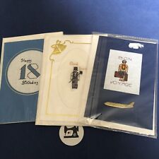 3 Handmade Cross Stitch Greetings Cards