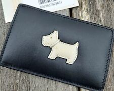 RADLEY Black Leather 'Heritage Dog' TRAVELCARD ID HOLDER 11 x 6.75cm TAG rad1