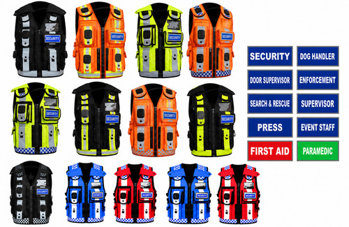 Hiviz security vest dog - security,