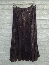 New H&M Sequined Pleated Skirt