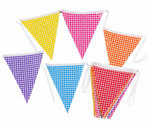 10m multicoloured gingham - multicoloured,