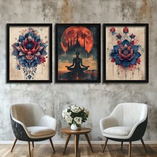 Zen Lotus Wall Art Meditation