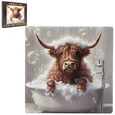 Ceramic Coaster Highland Cow