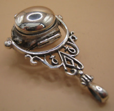 English Hallmarked Sterling Silver Spinner Photo Fob For Albert Watch Chain