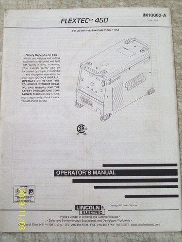Lincoln electric flextec 450 - lincoln, flextec-450