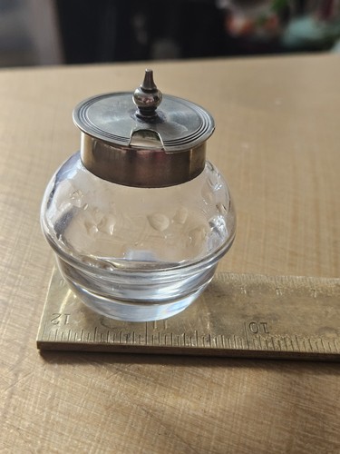 Vintage hinged lid condiment - hinged,