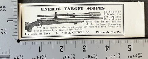 1943 unertl target - target, scopes
