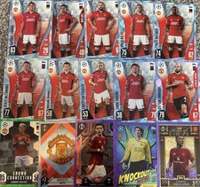 Manchester United Match Attax Parallel Bundle x15 Blue Crysal Green Purple Extra