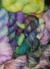 Hand dyed yarn grab - hand,