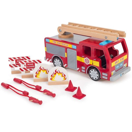 Wooden toy fire engine - ,