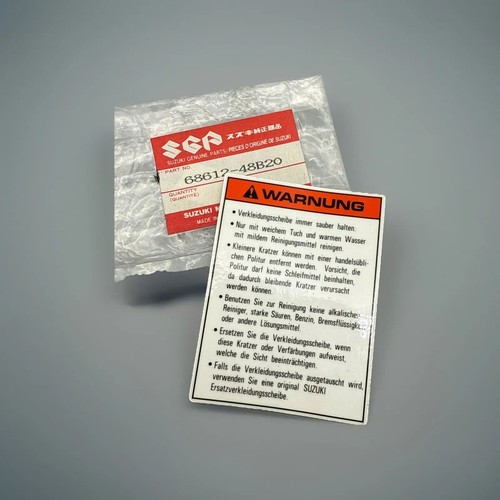 Suzuki label warning an250 - suzuki,