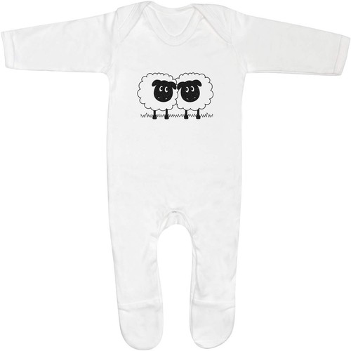 Pair sheep baby romper - of, sheep'