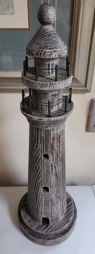 Grey wooden lighthouse - wooden,