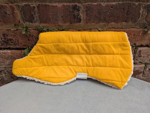 Yellow fleece lined dog - yellow,