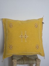 Moroccan Cactus Sabra Silk Handmade Pillows Cushion Cover, Boho, Berber