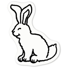 'Fluffy Bunny Rabbit' Decal Stickers (DW013733)