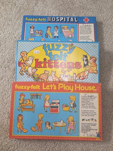 Vintage fuzzy felt bundle - felt,