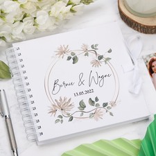 Personalised Wedding Scrapbook, Guest Book, Photo album Wedding Couple & Ribbon