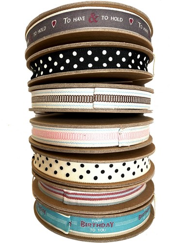 Fabric ribbon gingham dots - gingham,