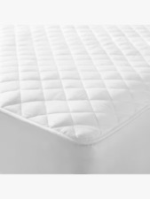 John Lewis Natural Cotton Quilted Mattress Protector White Double  £40 New Other
