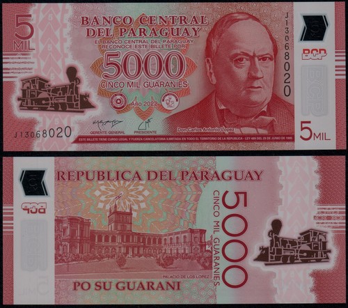 Paraguay 5000 guaranies - guaranies, (p234)