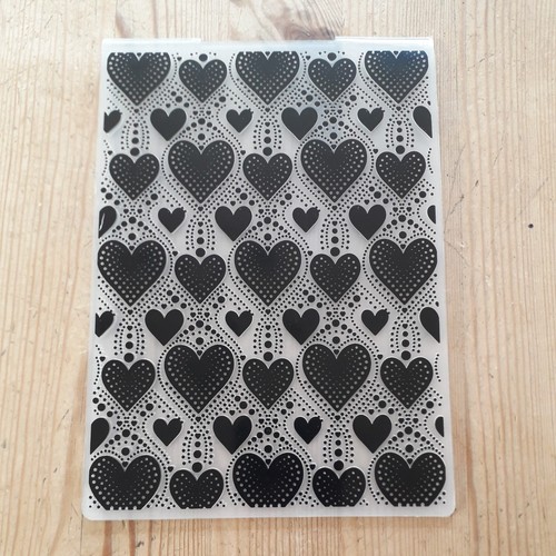 Embossing folder hearts - embossing,