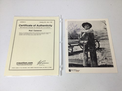 Signed rod cameron x10 - cameron, 8"x10"