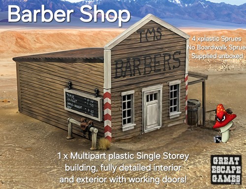 Single storey barbers building - single,
