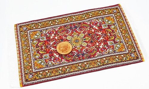 Dolls house turkish rug 10cm - house,