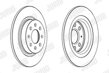 JURID 562305JC BRAKE DISC REAR