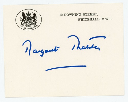 Margaret thatcher signed - -,