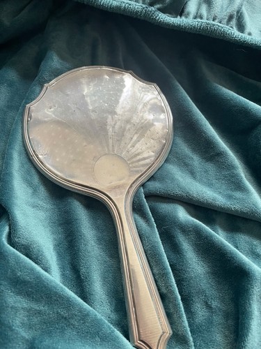 Vintage silver hand mirror - vintage,