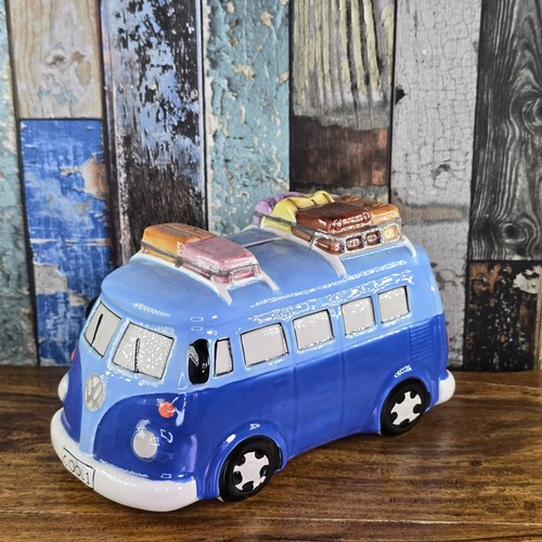 Volkswagen ceramic blue camper - volkswagen,