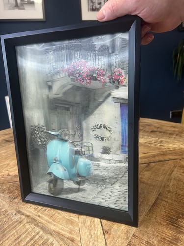 Vintage wooden framed - vintage, 3d
