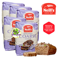 5 x Irish Neill's Wholemeal Coarse Flour 1.5kg From Ireland Gift Wheaten Bread☘️