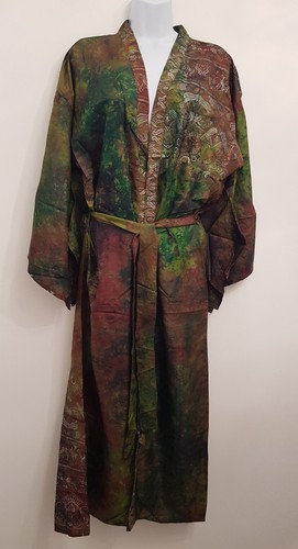Silk kimono long vintage boho - long,