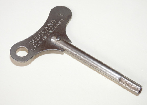 Meccano clockwork motor - meccano, key
