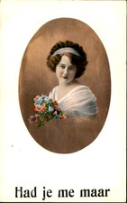 Elegant Lady with Flowers –