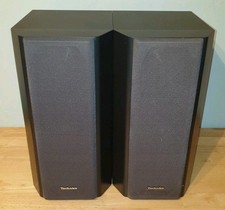 Technics SB-CA1060 3-Way Speakers 60W 6 Ohm Black Tested Working See Pics