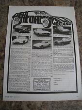 PERFORMANCE CARS LONDON CAR STOCK LIST RELIANT PONTIAC 1973 ADVERT A4 FILE 40